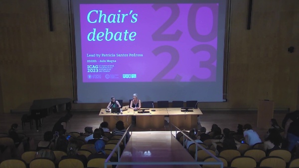 ICAG 2023. Chair's debate Lead by Patricia Santos Pedrosa.