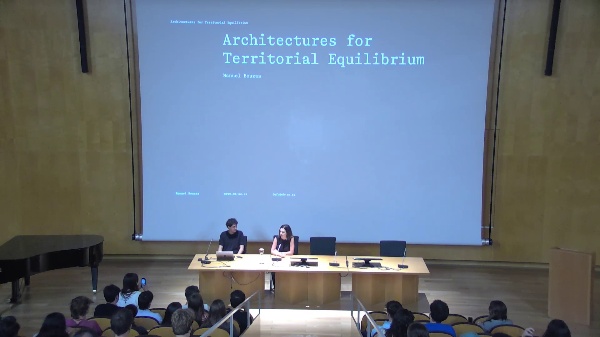 Conferencia Manuel Bouzas Architectures for Territorial Equilibrium