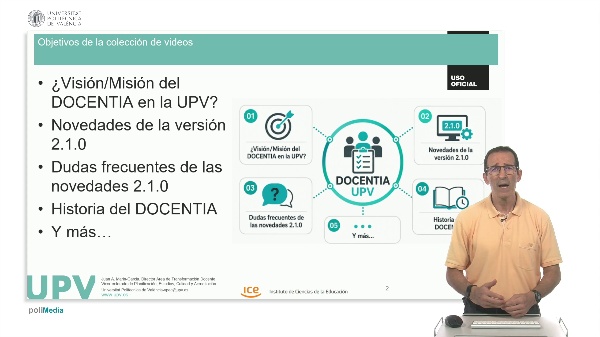 Difusi�n de la versi�n 2.1.0 del Docentia UPV