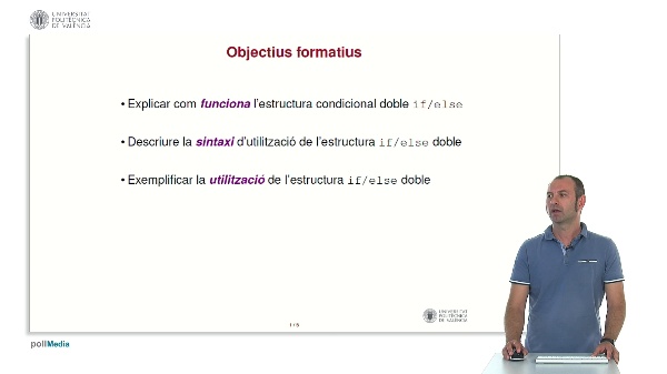Llenguatge C: Estructura condicional doble if/else