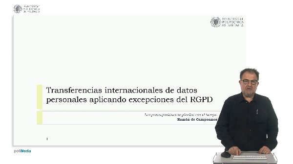 Transferencias internacionales de datos personales aplicando excepciones del RGPD
