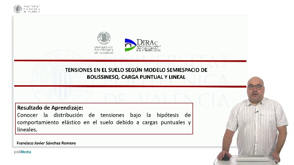 Tensiones en el suelo seg�n modelo semiespacio de Boussinesq. Carga puntual y lineal