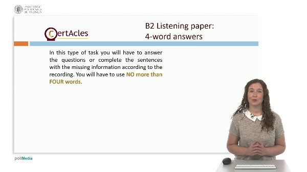 4-word answers - Exam preparation B2 listening