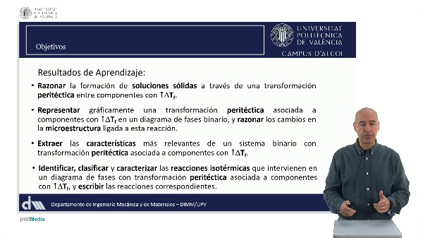 Anlisis de diagrama de fases con transformacin peritctica con miscibilidad parcial asociada a componentes con alta diferencia de puntos de fusin