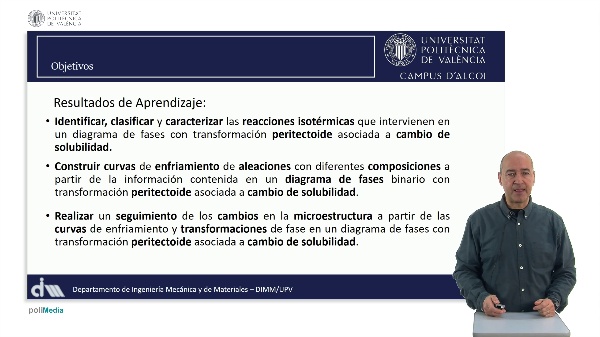 Anlisis de la microestructura de aleaciones con transformacin peritectoide asociada a cambio de solubilidad mediante curvas de enfriamiento
