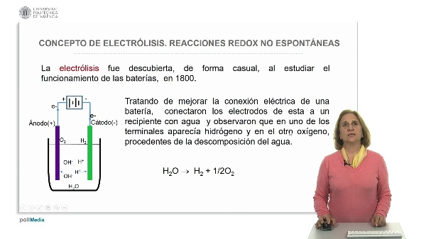 Concepto de electrólisis. Reacciones redox no espontáneas