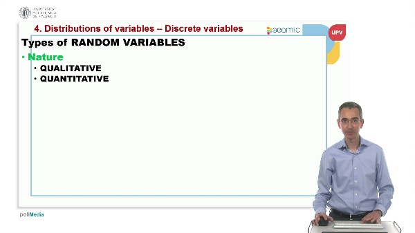 Unit 4: DISTRIBUTIONS OF RANDOM VARIABLES - Discrete variables: probability function