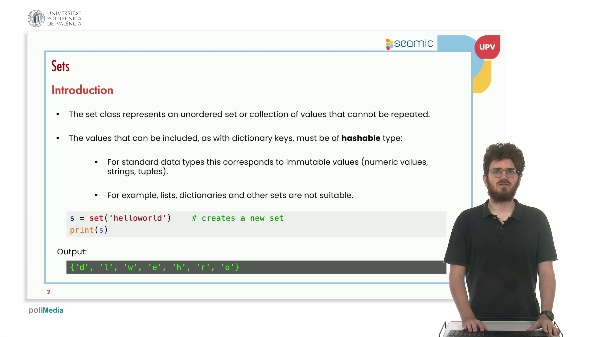 Python data structures: sets