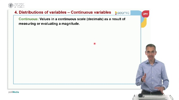 Unit 4: DISTRIBUTIONS OF RANDOM VARIABLES - Continuous variables: density function