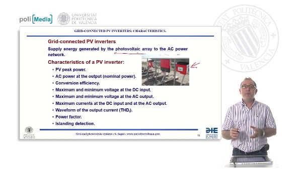 Grid-connected PV inverters: characteristics