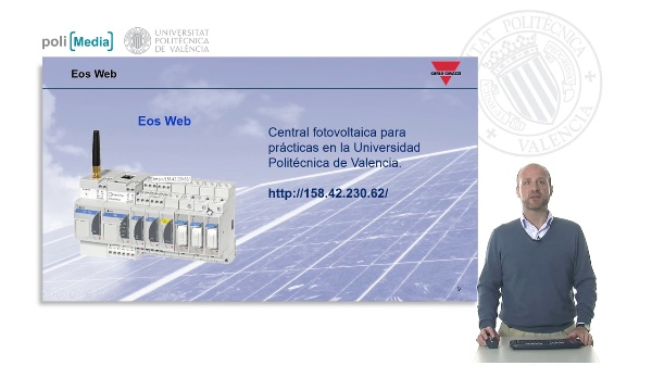 Carlo Gavazzi. Eos-Web. Monitorización de la planta FV en la UPV