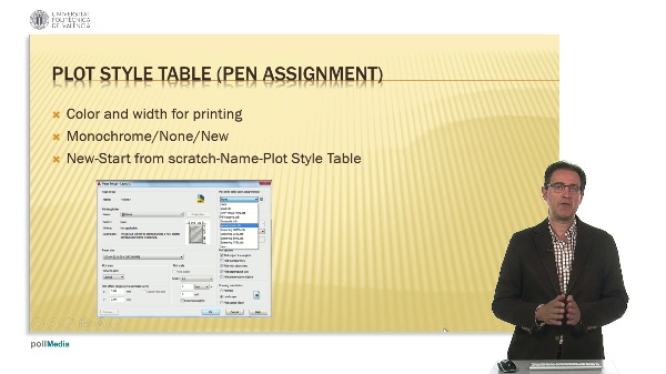 Pen assignment in the printing process with AutoCAD