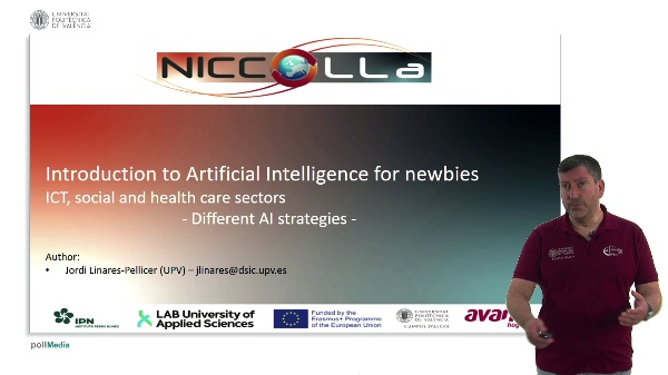 Introduction to Artificial Intelligence for newbies ICT, Social and health care sectors: Different AI strategies