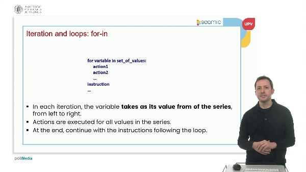 Iteration and loops: For