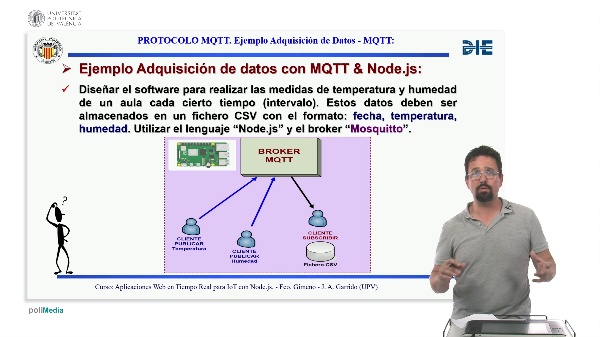 Protocolo MQTTT: Ejemplo práctico. Temperaturas y Humedad del aula, guardar en CSV.