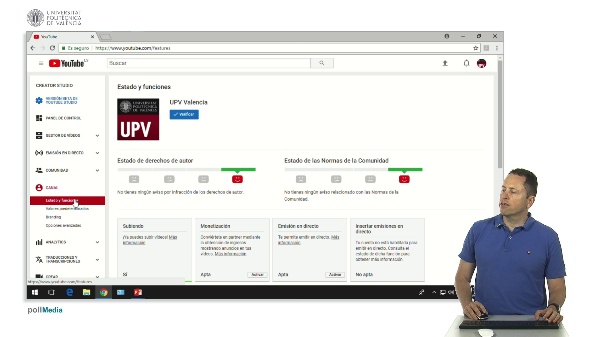 Youtube. Configuración del canal