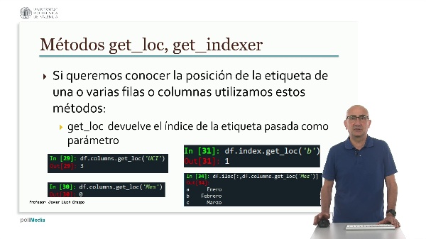 Pandas: Métodos get_loc, get_indexer