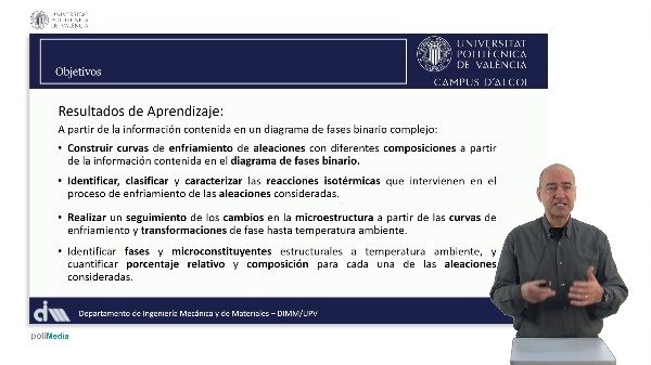 An�lisis de diagramas de fase. Estudio de microestructuras mediante curvas de enfriamiento.