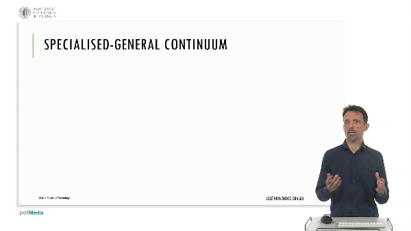 The Specialised-General Continuum
