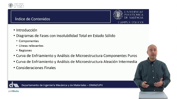 Diagramas de fases con insolubilidad total en estado s�lido