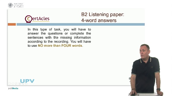 B2 listening - 4. Four word answer