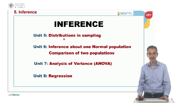 Unit 5: INFERENCE Distribution in sampling: Basics concepts