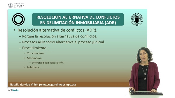Resolución alternativa de conflictos en delimitación inmobiliaria (ADR)