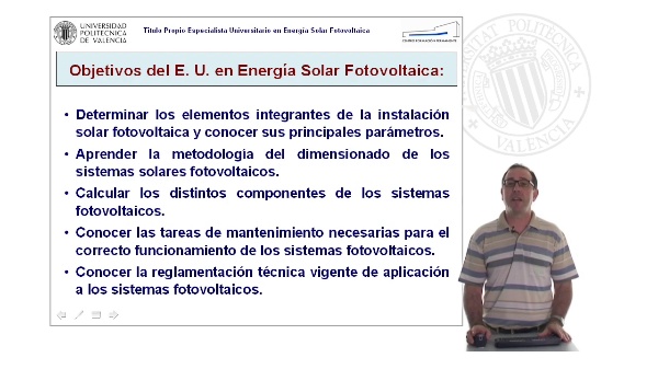 Título Propio de Especialista Universitario en Energía Solar Fotovoltaica (on-line)