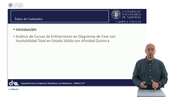 Anlisis de la microestructura de aleaciones en diagramas de fase con insolubilidad total en estado slido con afinidad qumica entre componentes