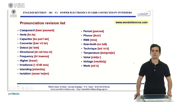 M2.U1. Power electronics in grid-connected PV inverters. English Grammar / spelling revision