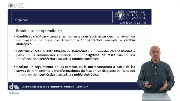 Anlisis de la microestructura de aleaciones con transformacin peritctica asociada a cambio alotrpico mediante curvas de enfriamiento