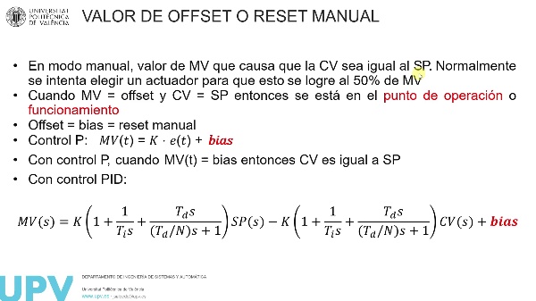 UD2 Valor de offset y Bumpless transfer