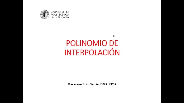 Polinomio de Interpolaci�n