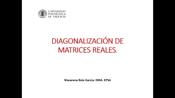 Diagonalización de matrices reales