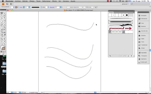 Adobe Illustrator herramienta pincel parte2