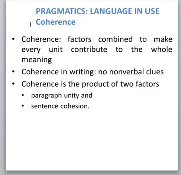 Coherence errors in English
