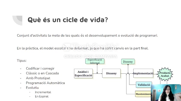 Model de cicle de vida utilitzat a les pràctiques i com s¿ha dut a terme.