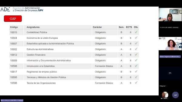Planificaci�n curricular 1� ADE o 1� GAP que pasan a 2� curso_Matr�cula 26-27