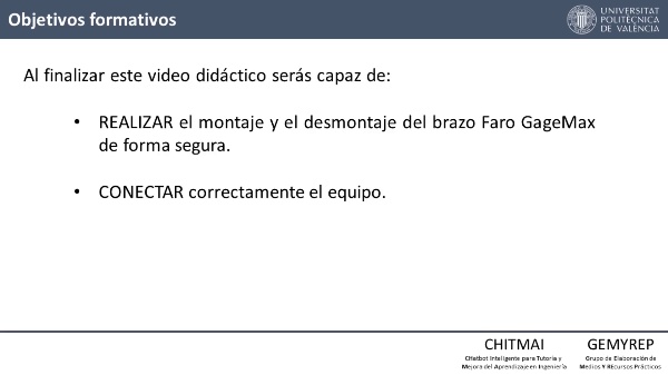 MONTAJE DEL BRAZO DE MEDICI�N POR COORDENADAS FARO GAGEMAX FAROARM
