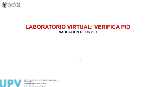 Laboratorio virtual para la validación de PIDs en simulación