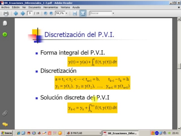 Tema 8. Ecuaciones diferenciales ordinarias. Discretización de un PVI. Introducción al método de Euler