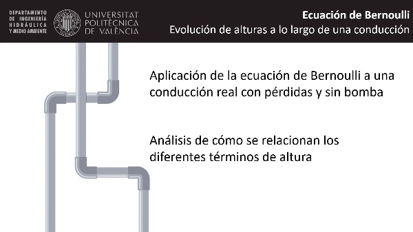 Ecuaci�n de Bernoulli. An�lisis de alturas