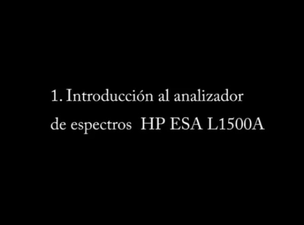Analizador de Espectros HP ESA L1500A