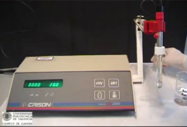Calibratge del pH-metre Model Crison micro pH 2000