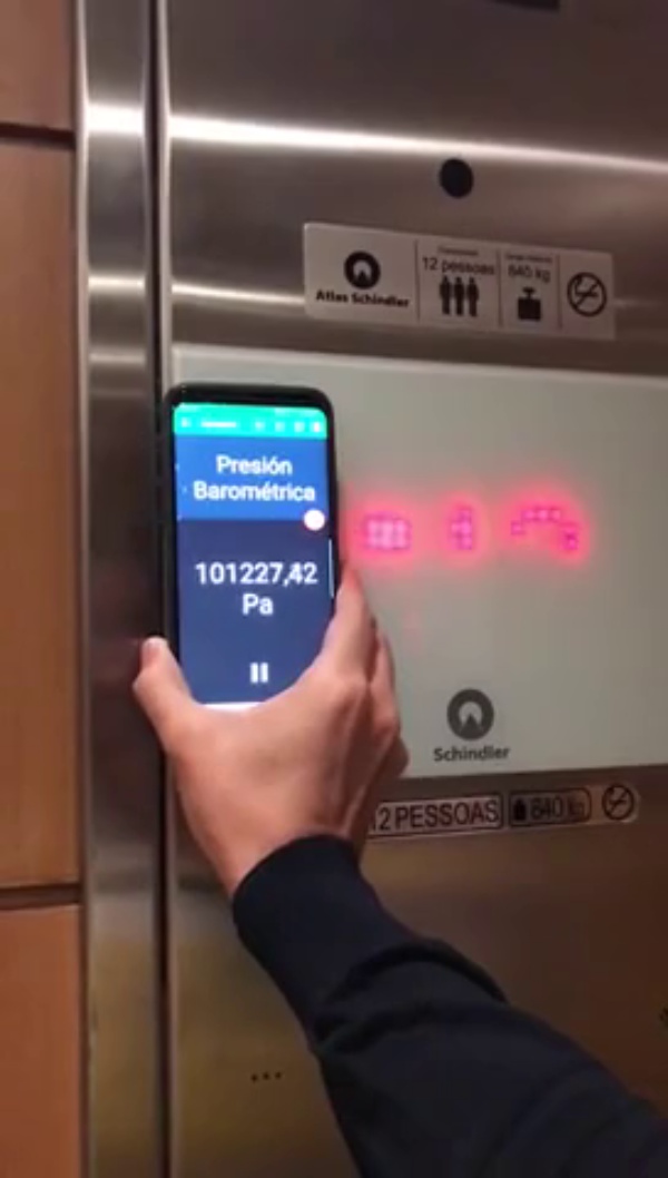 El bar�metro del smartphone: midiendo la presi�n atmosf�rica en un ascensor