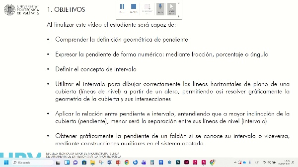 Conceptos de pendiente e intervalo