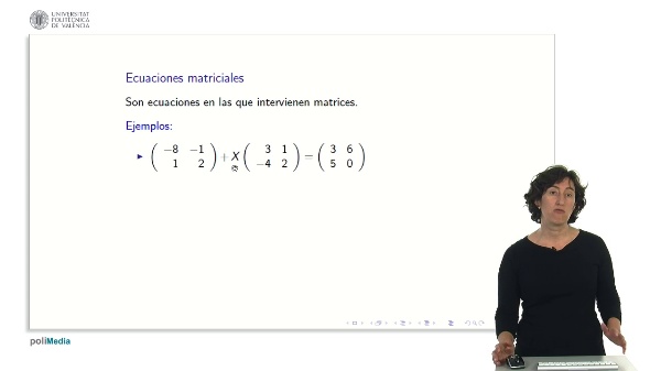 Matrix equations