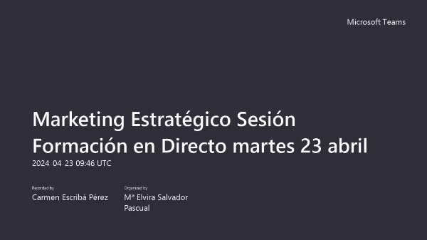 Repaso Unidades Didcticas Marketing Estratgico 23/04/2024