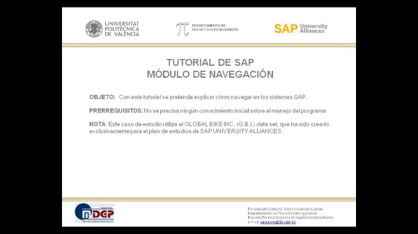 Tutorial de SAP: Introducción a la Navegación en el Sistema SAP (Teoría SAP UA)