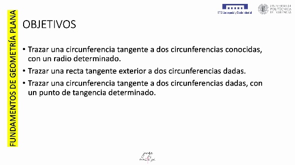 FUNDAMENTOS GEOMETRI�A PLANA - PROCESO DE TRAZADO DE TANGENCIAS POR POTENCIAS